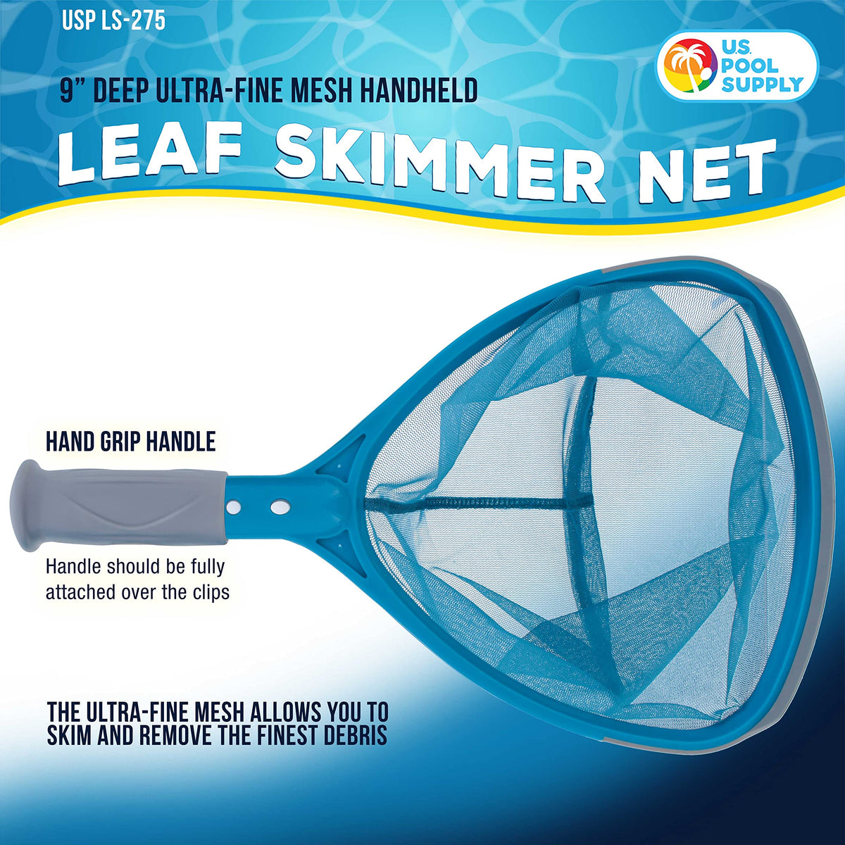 US Pool Supply ultra-fine mesh netting basket captures tiny debris safely.