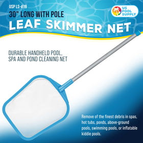 U.S. Pool Supply ultra-fine mesh skimmer captures fine debris