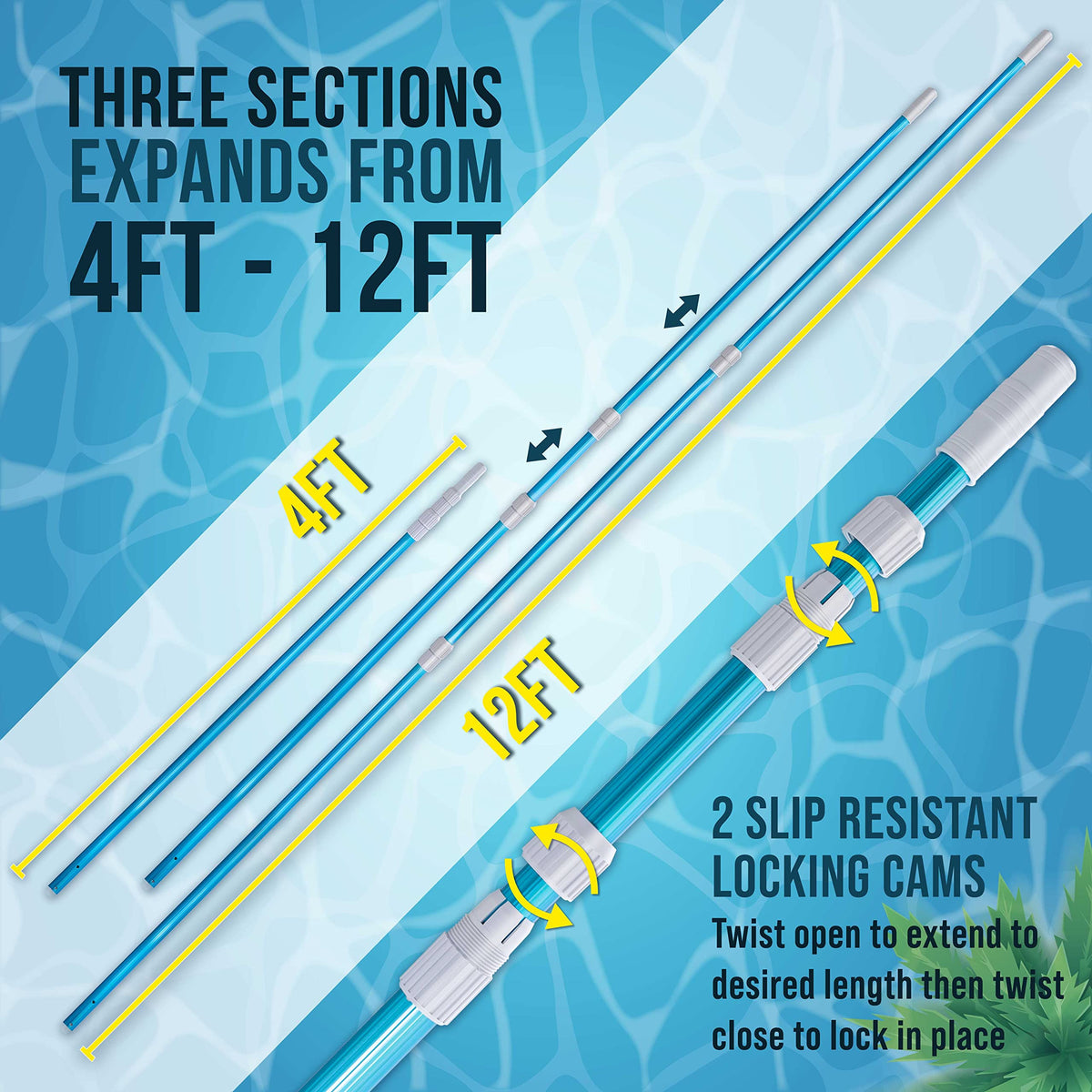 U.S. Pool Supply universal 1-1/4 inch connection fits most skimmers and nets.