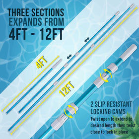 U.S. Pool Supply universal 1-1/4 inch connection fits most skimmers and nets.