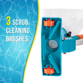US Pool Supply garden hose attachment enables venturi-powered debris collection.
