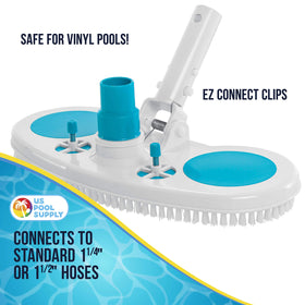 U.S. Pool Supply vinyl pool-safe head cleaning debris without damage