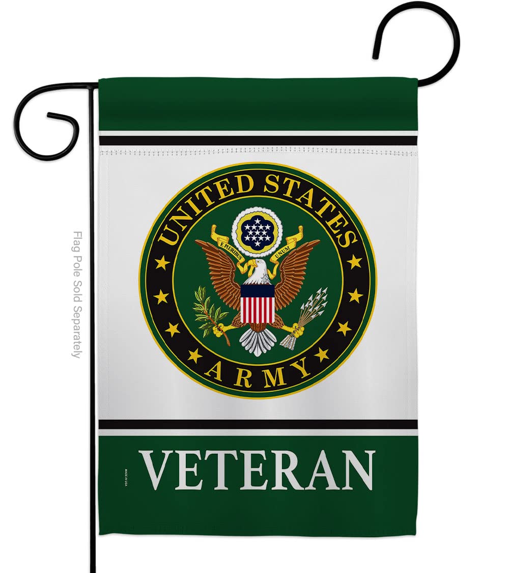 USA Decoration Army Veteran Garden Flag shows readable double-sided design for outdoor displays.