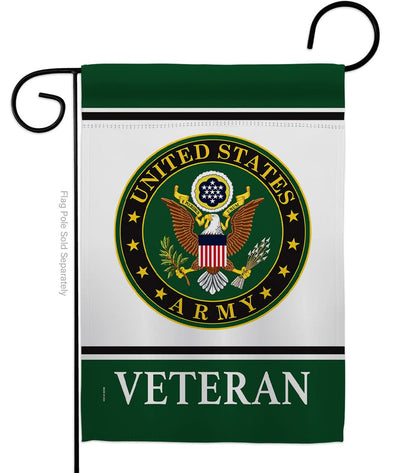 USA Decoration Army Veteran Garden Flag shows readable double-sided design for outdoor displays.