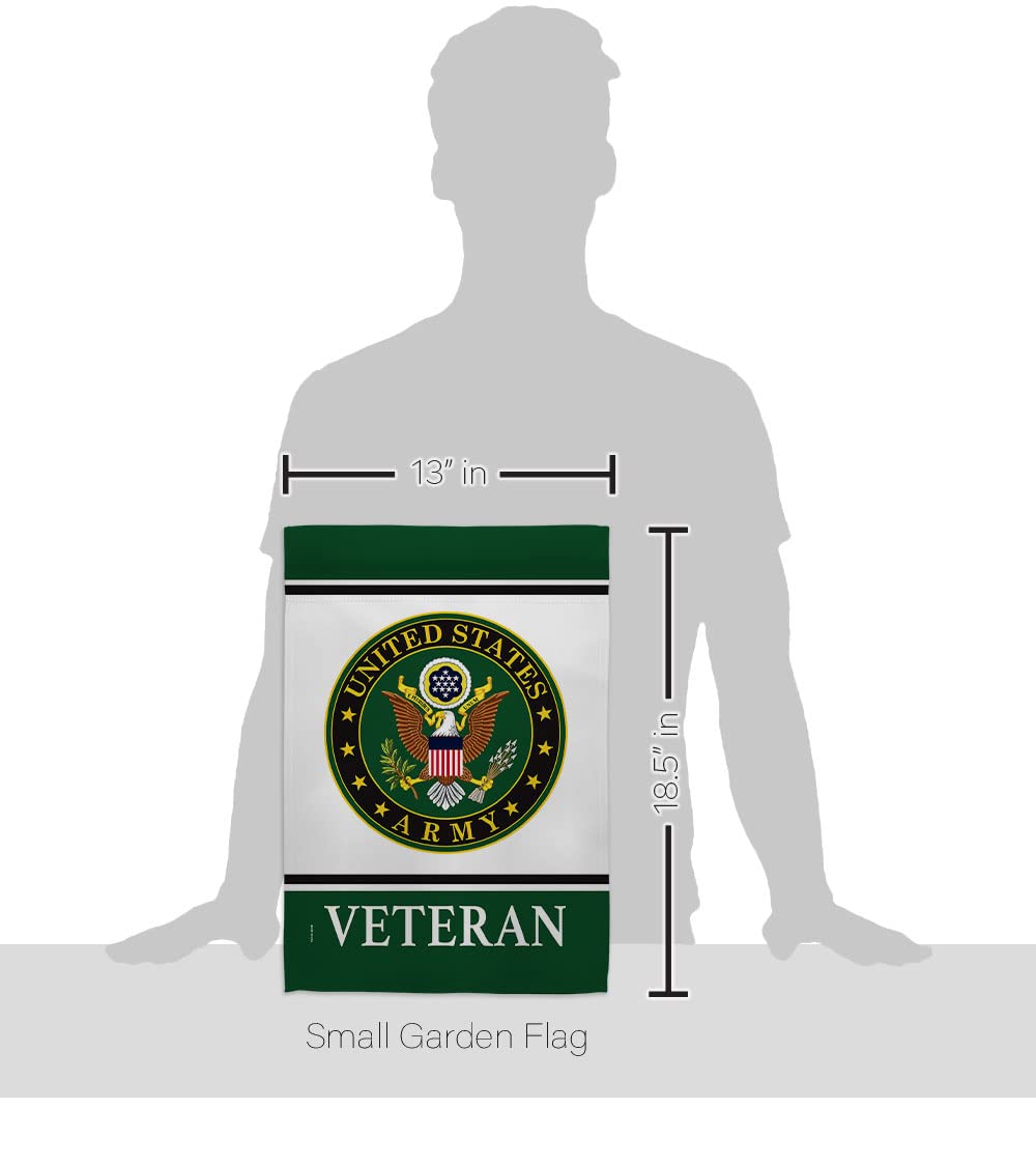 USA Decoration Army Veteran Garden Flag, made in USA, with durable polyester for lasting use.