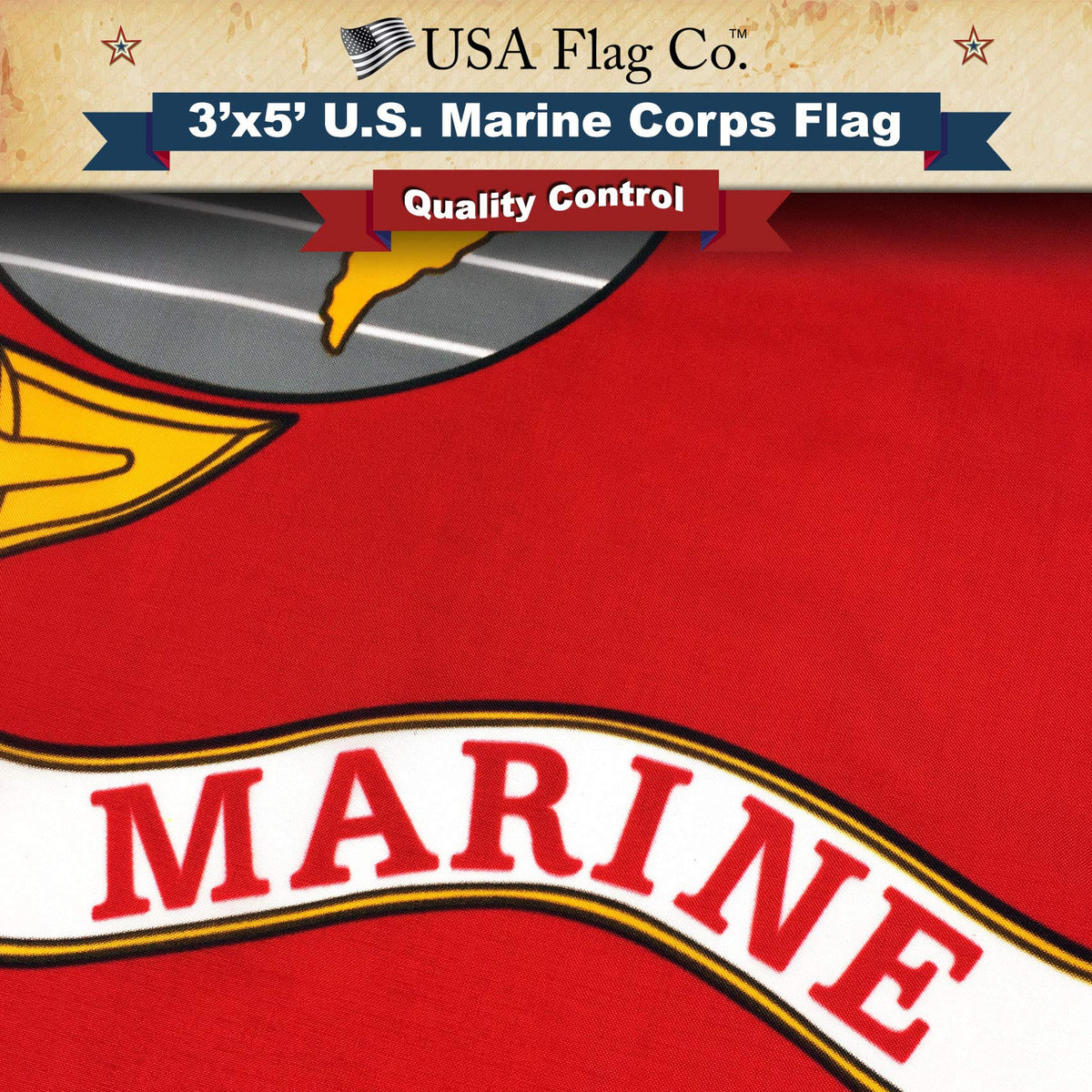 USA Flag Co Gold gray and scarlet hues ensure vibrant outdoor visibility