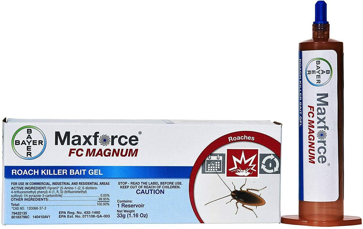 Magnum Premium Roach Gel application in an interior corner for targeted control