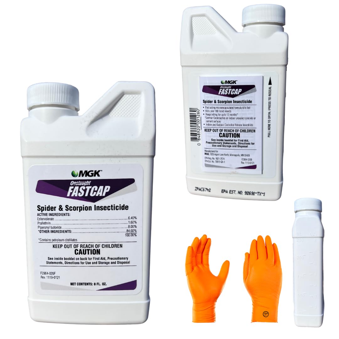 USA Supply Onslaught Fastcap MGK 8 oz bottle ready for quick pest control