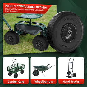USCASTER compatible with hand trucks and wheelbarrows for versatile use.