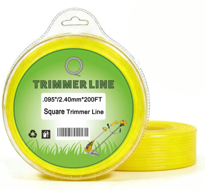 USEDGDIG .095 square trimmer line on a donut spool for easy storage and dispensing.