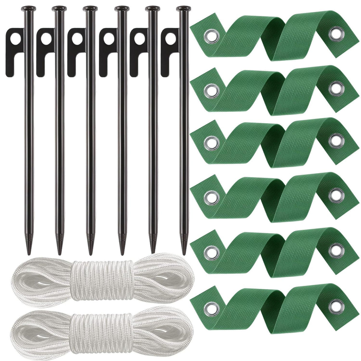USEDGDIG 6-pack 12-inch steel tree stakes for steady, weather-ready support