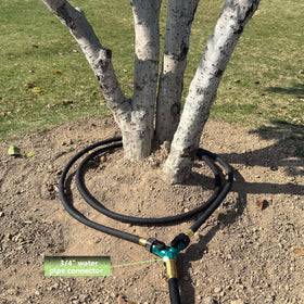 USHIGHLIGHT soaker hose in use delivers slow, even irrigation to roots.