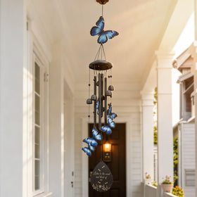 USJOK butterfly wind chime garden-patio-ambience enhances outdoor atmosphere.