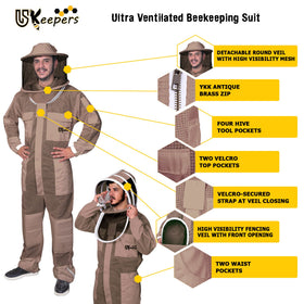 USKEEPERS bee suit knee pads provide added comfort during long hive work