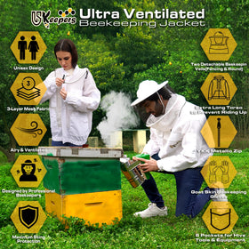 USKEEPERS round veil provides 360-degree visibility and ventilation for hive inspections