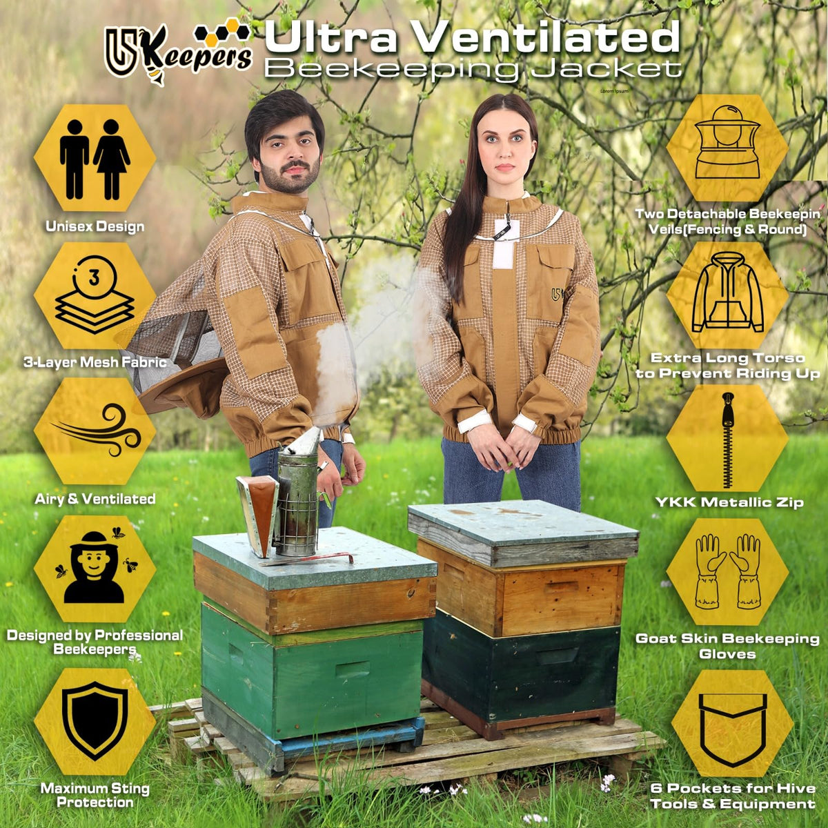 USKEEPERS round veil demonstrates 360-degree visibility and ventilation