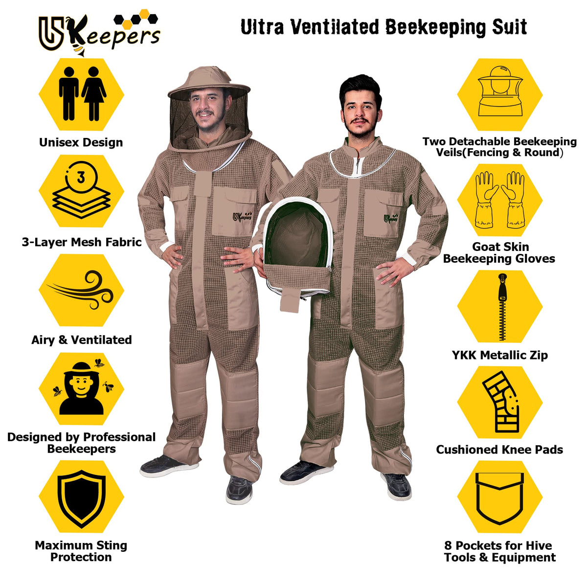 USKEEPERS goatskin gloves included for durable hand protection