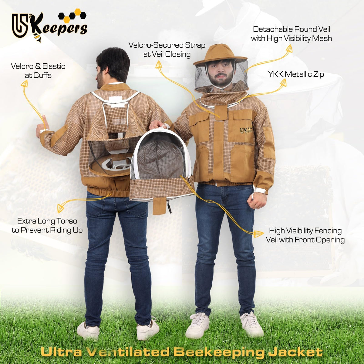 USKEEPERS jacket front pockets highlight secure tool storage