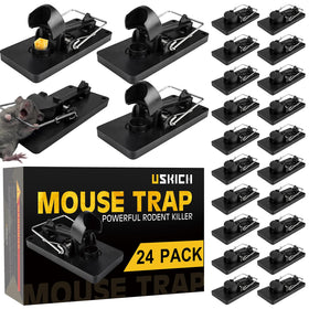 USKICH 24-pack indoor mouse traps ready for quick setup and control.