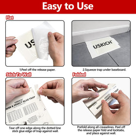 USKICH glue trap attracts insects and pests with peanut-butter scent lure.