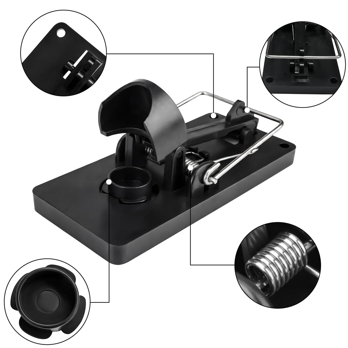 USKICH reusable mouse trap assembly demonstrates durable, easy-clean design.