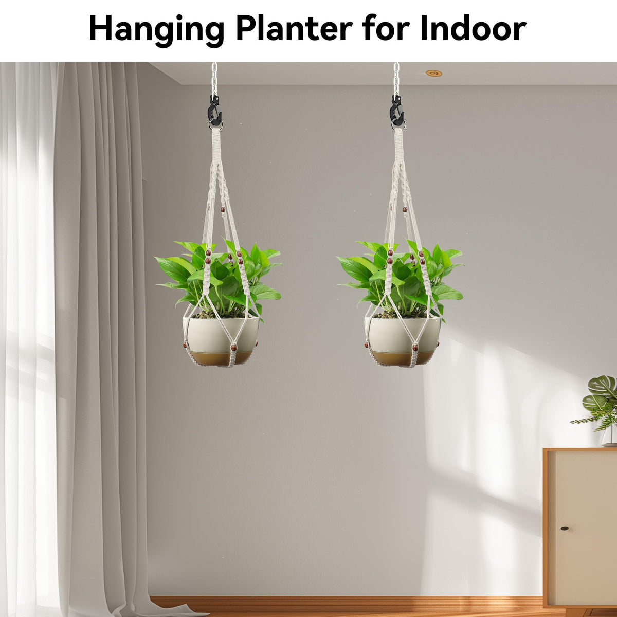 USLAI indoor-outdoor hanging-setup simplifies quick ceiling mounting.