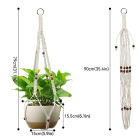 USLAI macrame hanger knot-design adds modern boho charm to any room.
