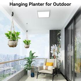 USLAI plant-hanger fits 4-15 inch pots for a wide range of plants.