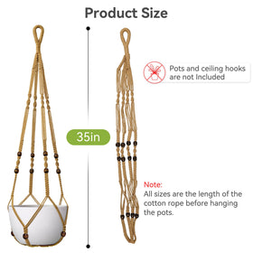 USLAI set of two macrame hangers suit small and large plants