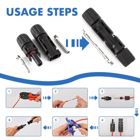 Usngsny IP67 waterproof rating label on connectors for outdoor use