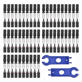 Usngsny kit layout with 50 pairs connectors and 2 spanners for quick solar installations