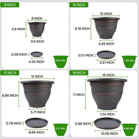 Usocik indoor-outdoor plant pot placed on a patio scene.