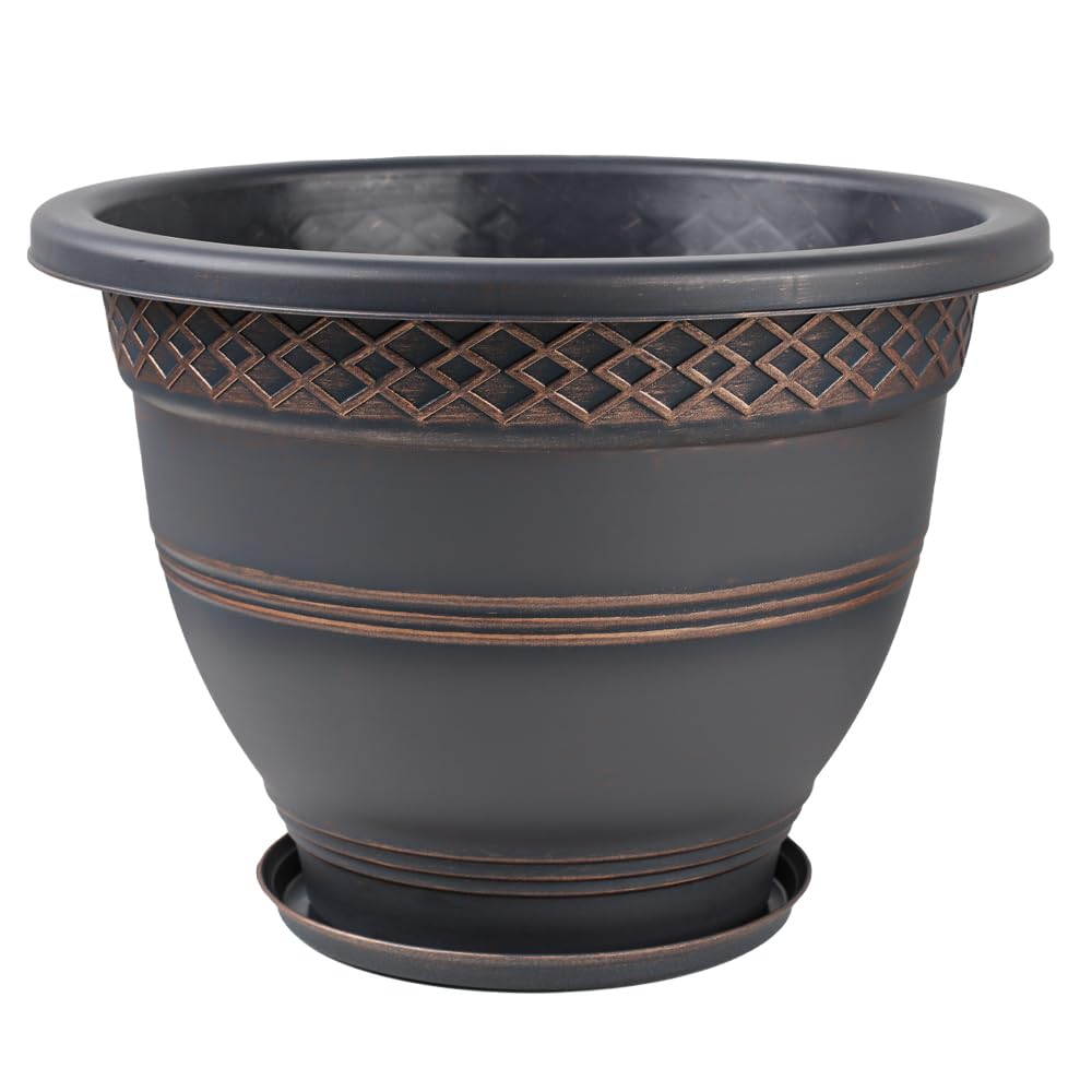 Usocik gift-ready plaid plant pot set for plant lovers.