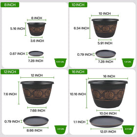 Usocik vintage design 8-inch pot, color fast and crack resistant over time.