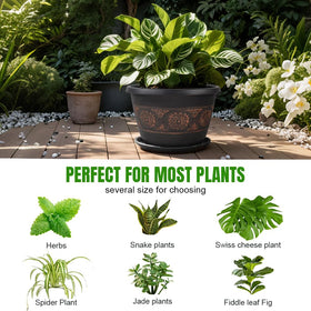 Usocik plant pot set for indoor/outdoor use, suitable for vegetables, herbs, and flowers.