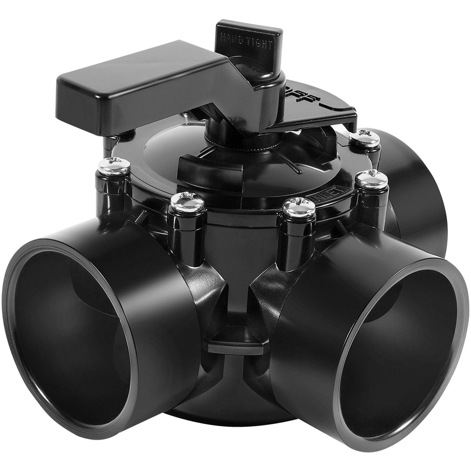 Ussuray 263028 three-port diverter valve front view for pool circulation control.