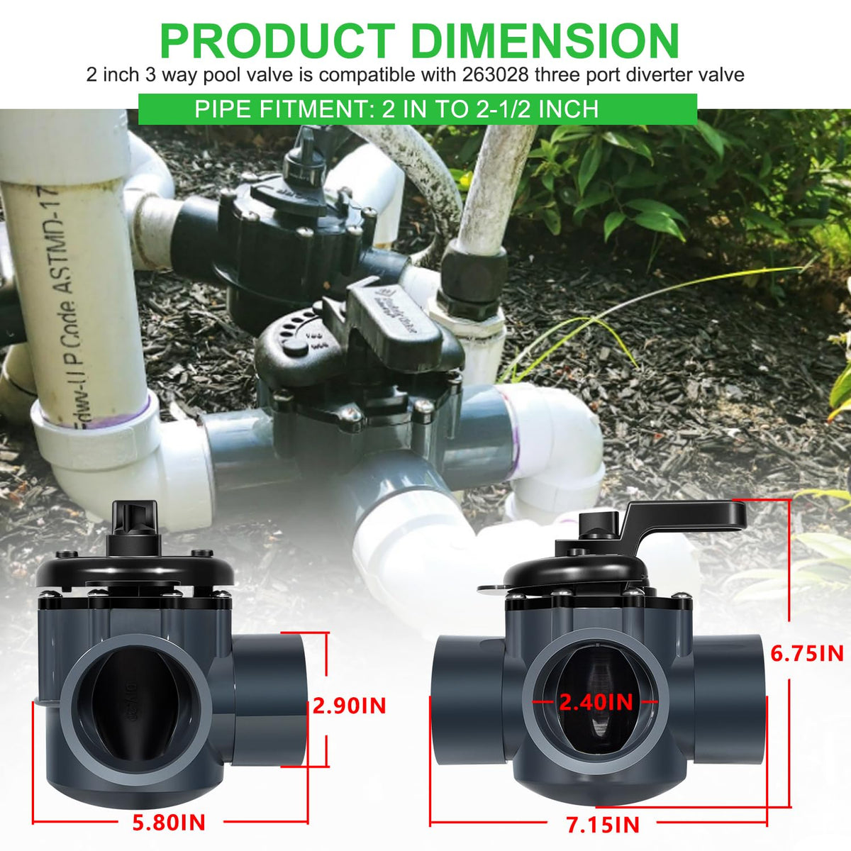 Ussuray 3-port valve flow control illustrating versatile water routing