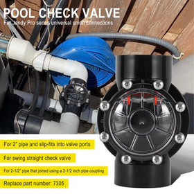Ussuray 7305 valve in 2-inch PVC body provides reliable flow and simple replacement.