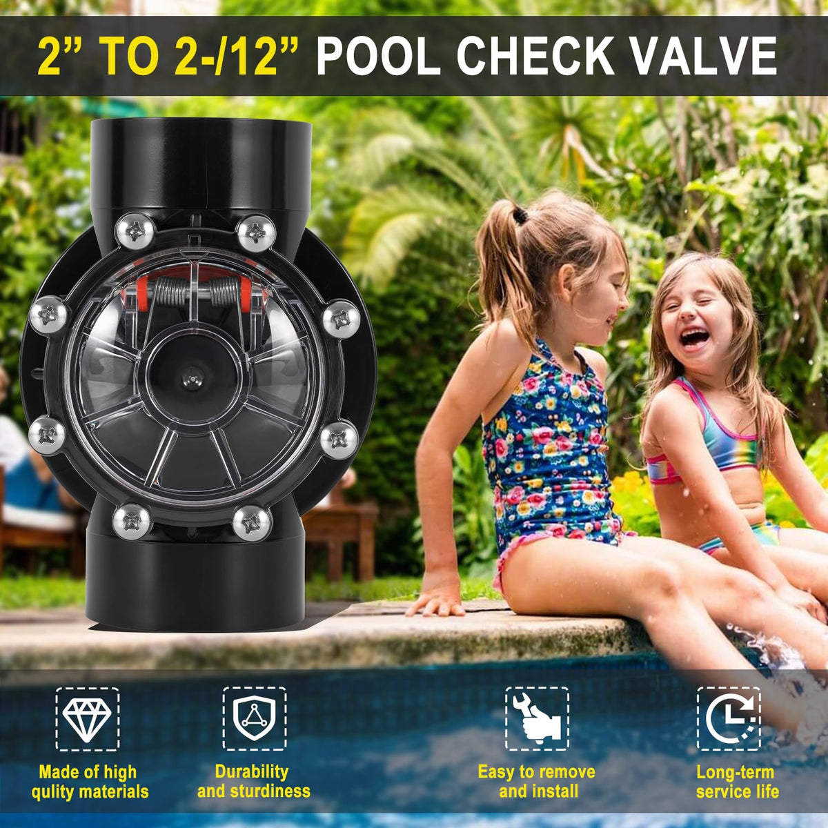 Ussuray 7305 valve with transparent lid enables quick debris checks.
