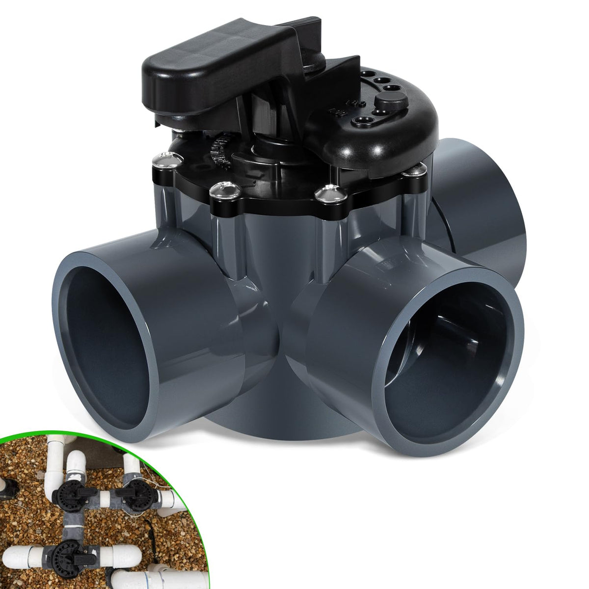 Ussuray valve setup near heater and chemical dispenser for automation