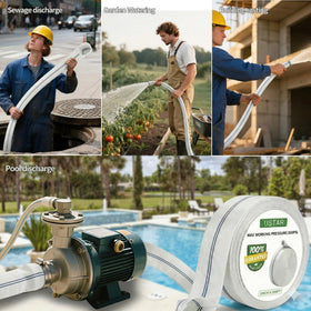 USTAR high-visibility white exterior improves site safety and water transfer visibility