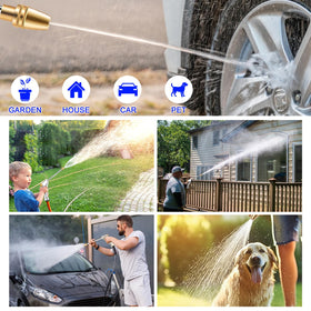 Ustope garden hose nozzle compact design supports simple storage and quick use