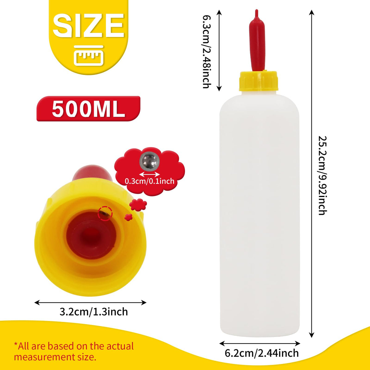 USUNFARM vented top goat bottle designed to reduce leaks