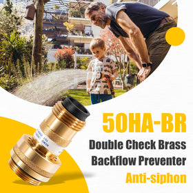 Usvehj 50HA-BR brass vacuum breaker with quarter-turn handle for easy operation
