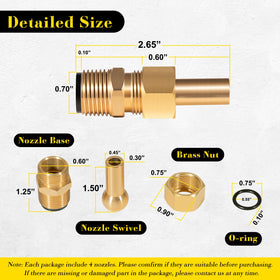 usvehj four-pack deck jet nozzles ideal for multiple water features