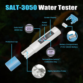 The usvehj SALT-3050 provides precise ppm readings for salt balance.