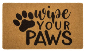 Utaly dog paws welcome doormat coir texture absorbs moisture and dirt.
