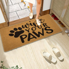 Utaly dog paws welcome doormat paw-pattern decor adds playful charm to entryways.