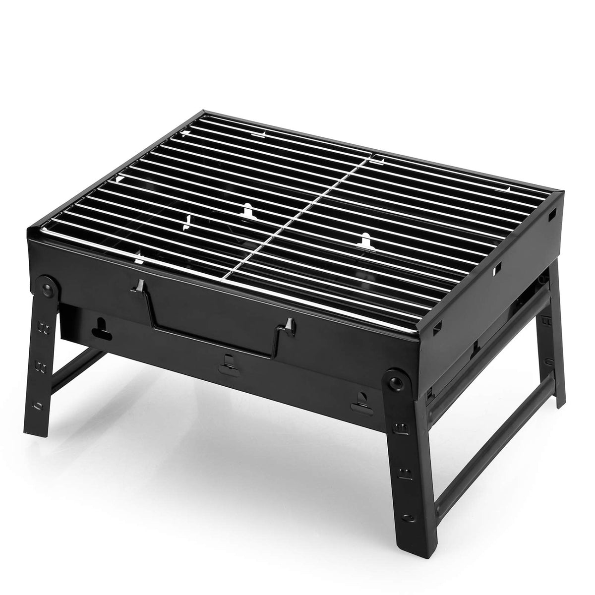 Uten Charcoal Grill with foldable legs for compact carry and storage