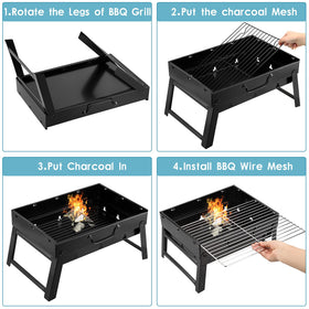 Uten Charcoal Grill portable design ideal for picnics and small gatherings
